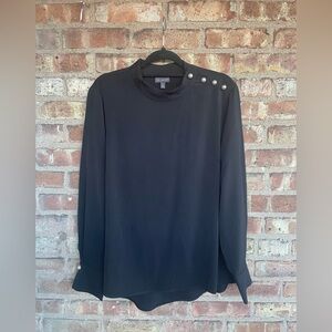The Limited Mock Neck Pearl Shoulder Button Blouse🖤